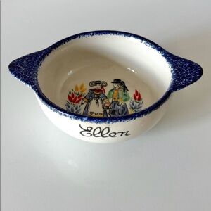 Breton Bowl “Ellen” Quimper Brittany France Vintage Breton Personalized